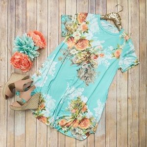 Flaunt Boutique floral summer mint dress